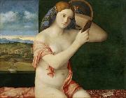 Giovanni Bellini Naked Young Woman in Front of the Mirror oil painting reproduction